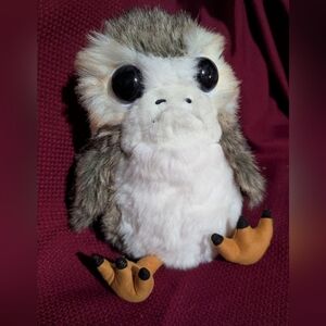 Star Wars The Last Jedi Porg Plush Owl Toy - White and Brown
